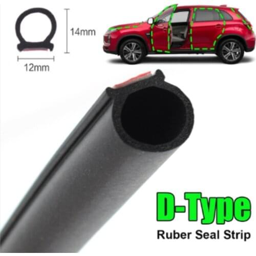 Car Door Weatherstrip Waterproof Small D Weather Strip Car Rubber Anti-collision Strip Seal Epdm Seal Auto Rubber Door Seals