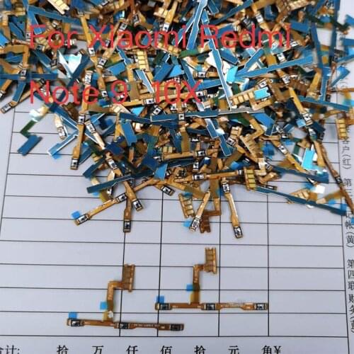 10pcs For Xiaomi Redmi Note 9 10x Redminote9 Power On Off Volume Up Down Switch Side Button Key Flex Cable Replacement Parts