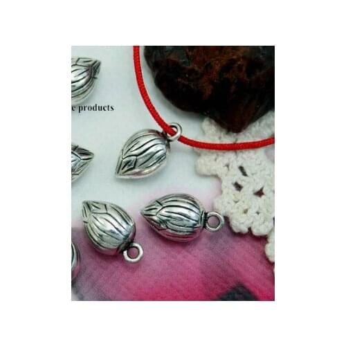 10pcs/lot Tibetan Silver Lotus bone pendant Handmade Decorative Metal DIY Jewelry Alloy accessories fg4s