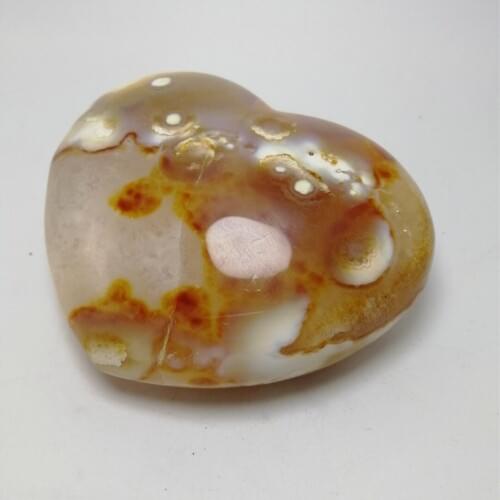 490g healing crystal heart reiki quartz crystals specimen polished heart stones 1 pc