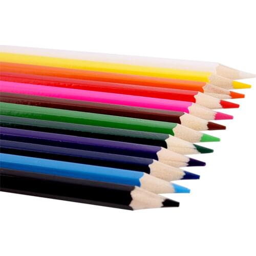 Deli 12 Colors Pencil Set Standard Sketching Colored Core Pencil Natural Crude Wood-cased Nontoxic Drawing Office School Supply