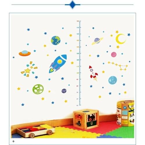 Childrens room cartoon height measurement wall stickers 3d self-adhesive wallpaper DIY 3d vinyl wallpaper home decoration