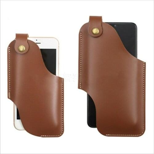 Unisex Mens Cell Phone Belt Pack Bag Loop Waist Holster Pouch Case​ PU Leather