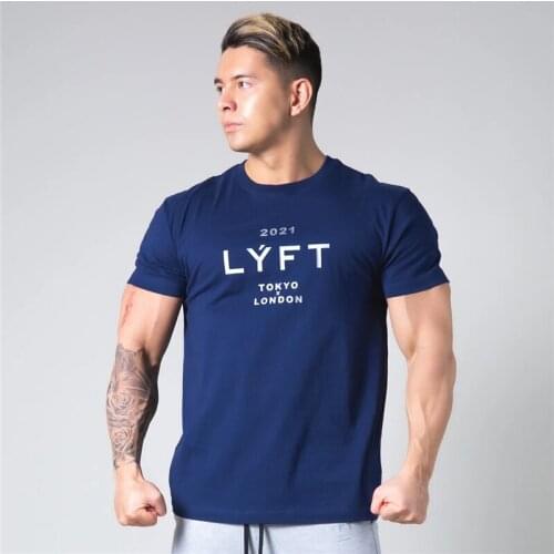 Summer LIMITED LOGO Tokyo & London Print T-SHIRT Men Casual GYM Running T Shirt Cotton Bodybuilding Fitness Tee Tops 6 Color