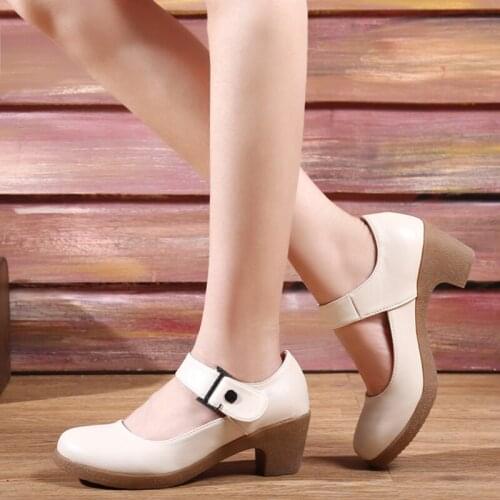 USHINE brown/black/red/white heel 6 cm indoor/outdoor exercise teacher dance shoes square sneakers ballroom dancing shoes woman