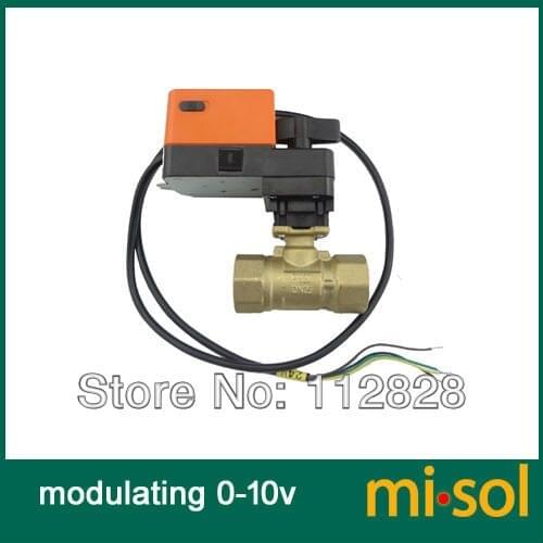Modulating controll valve, 2 way, DN25 (G1") (reduce port) 24V, 0-10V, motorized valve electric valve