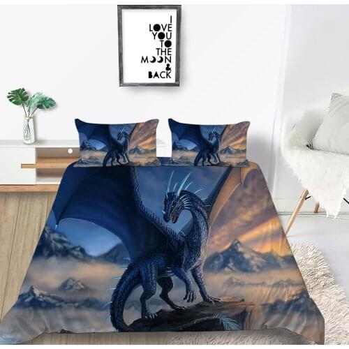 Dragon Bedding Set King Size Fashionable Cool Mysterious Duvet Cover 3D Queen Twin Full Single Double Unique Design Bed Set