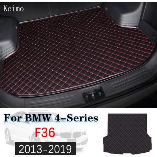 Leather Car Trunk Mat BMW F36 Carpet Tail Cargo Liner For BMW 4 Series Gran Coupe 2013-2019 Trunk Boot Mat 4Srieis Liner Pad