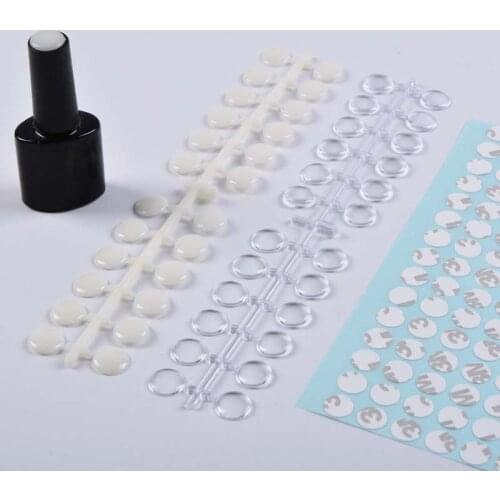 Nail Polish Color Display Card Round Double Color Card DIY Nails Art Tools Personal Nail Salon Stick on Nail Polish Bottle