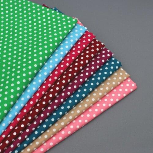 Dots Printed 100% Cotton Fabric By Meter Diy Patchwork Quilt Cloth Bedding Blanket Sheet Pillow Decor Fat Quater Tissus Tilda