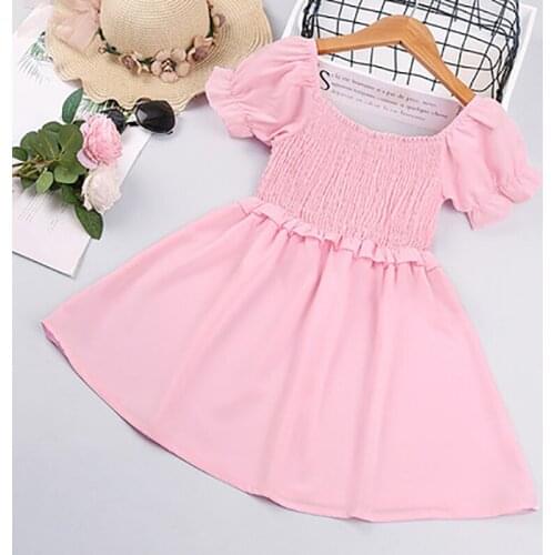 New 100% Cotton Summer Clothes Casual Korean Version Hot selling girl dress Childrens Summer Short Sleeved Princess With Dress