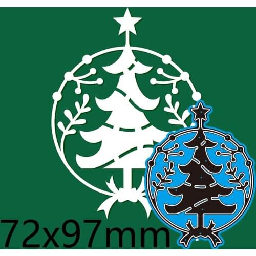 New Metal Cutting Dies Scrapbooking Circle Tree DIY Album Paper Craft Embossing Stencil Decoration 72*97mm