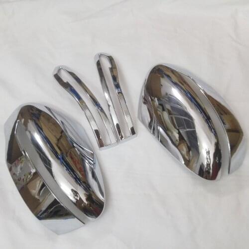 New 1 set 4 pcs Chrome Rearview mirror cover and Trim Rubbing Strip For Nissan X-trail Rogue X trail 2014 2015 2016
