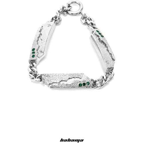 Babama2021 new hip hop bracelet for hipsters, titanium steel, simple and cool style, single personality, womens jewelry