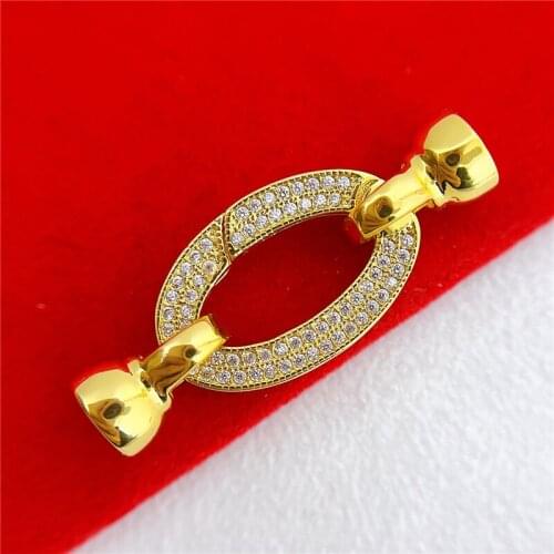 Wholesale DIY Natural Stones Beads Jewelry Making Accessories Silver/Gold/Rose Gold Metal Connector Clasps Findings