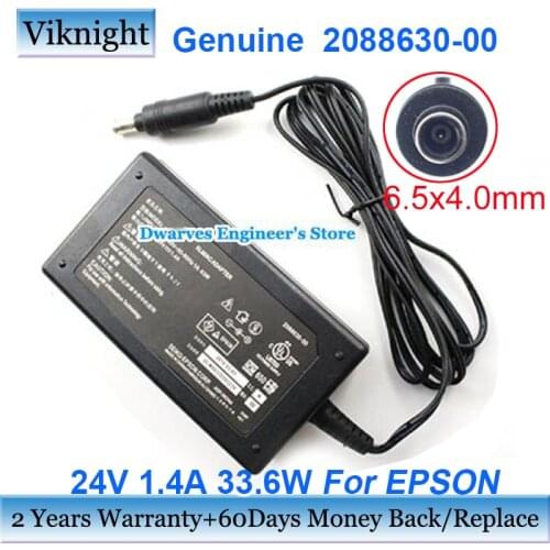 Genuine 2088630-00 24V 1.4A 33.6W AC Adapter Charger for EPSON A291B Power Supply 6.0x4.0mm