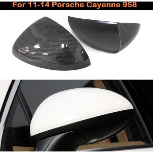 Fit For Porsche Cayenne 958 Carbon Fiber Mirror Cover Capsside Caps Add On Style Car Accessories 2011 2012 2013 2014