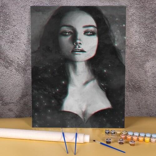 Cartoon Girl Woman DIY Painting By Numbers Package Oil Paints 50*70 Boards By Numbers Decorative Paintings Crafts Wholesale