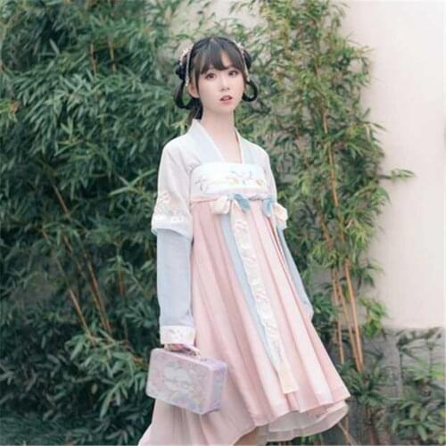 Oriental Woman Chinese Traditional Costumes Hanfu Retro Fairy Dance Performance Dress Ancient Women Clothes Qing Dynasty Outfits