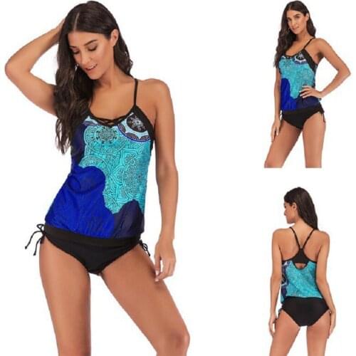 2021 summer bikini strap cross split swimsuit womens sexy swimwear big size 5XL two-piece swimsuit Swimming купальник женский