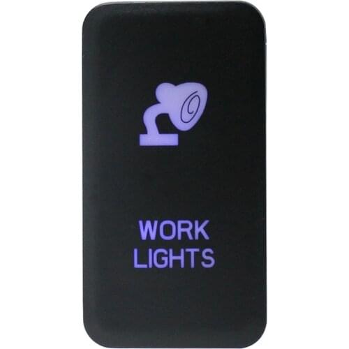 1Pc 12V Black Blue LED Light car Fog Rear Light headlights Push Button ON/OFF Switch Refit switch for Toyota accessories New