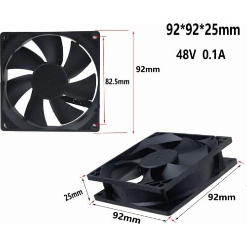 1 pcs Gdstime DC 48V 2Pin 90mm 92mm x 25mm Computer Cooling Fan 92x92x25mm Cooler
