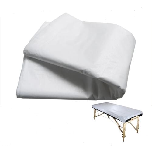 10pcs Disposable Bedsheet White Massage Bed Sheet Flat Table Cover Waterproof Oil Resistant