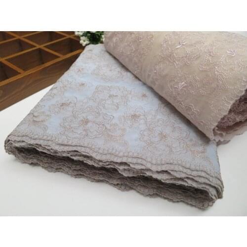 2M/lot New high-end wrapped chest skirt DIY lace handmade accessories light pink elastic lace 25cm wide SC634