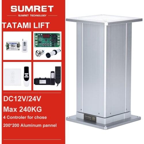 200 Aluminum Pannel Tatami Electric Lift Table 12V 24V Automatic Lifting Column Platform Lab Desk Machine DC Motor