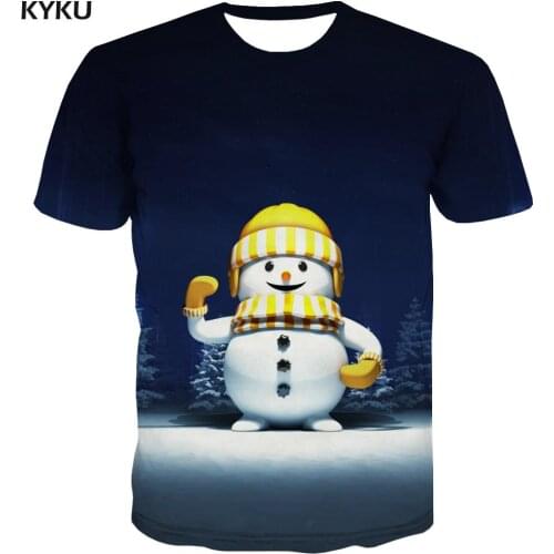 3d Tshirt Christmas T-shirt Men Snow T-shirts 3d Party Tshirts Casual Lovely Funny T shirts Mens Clothing Hip hop Fashion Slim