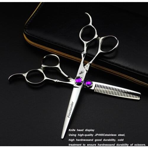 6 inch Haircut Tools Set Hair Thinning Scissors Japan 440c Barbers Shear cuting scissors for Home Salon bamboo handle