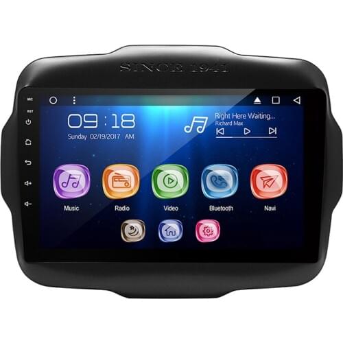 Allways 10.1" IPS Screen Android 9.0 Octa-core Ram 2GB Rom 32GB Car Multimedia for Jeep Renegade 2016-18 with Full Touch screen