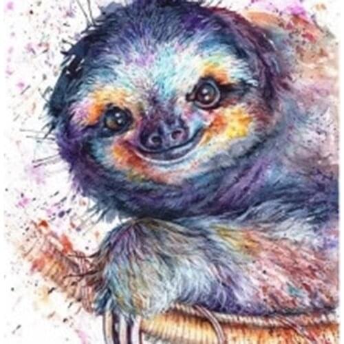 HUACAN Diamond Painting Sloth Full Drill Handmade Gift Diamond Embroidery Animal Mosaic Cross Stitch Diamond Art