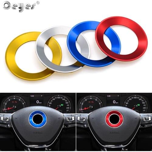 Car stryling Accessories for Volkswagen VW Polo sedan Tiguan Scirocco Golf 6 7 Mk6 CC Auto steering wheel Ring cap Decoration