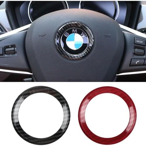 Car styling Steering Wheel Ring Trim Self Adhesive Circle Sticker Car Decoration for X1 X3 X4 X5 X6 M2 M3 BMW F07 F10 F15 F16