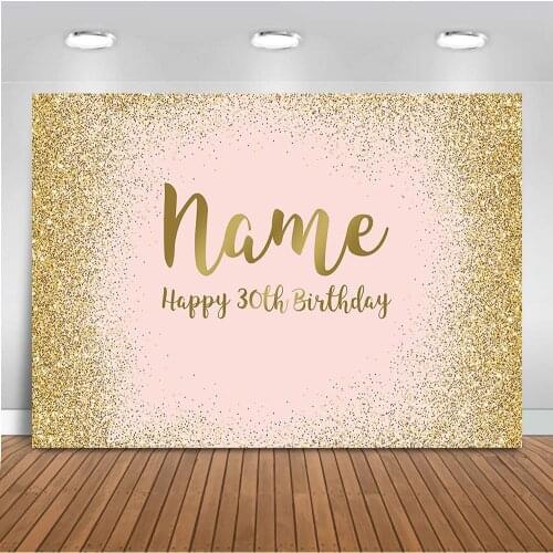 Glitter Pink birthday party decoration for photography Customize background for photocall boda wedding bridal Shower Backdrop
