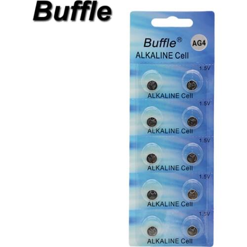 Buffle 10pcs AG4 LR626 377 1.5V Alkaline Button Cell Coin Battery Disposable Batteries For Calculator Toys
