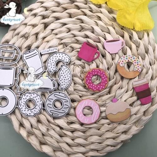 Bunnymoon Donuts Stencil Metal Cutting Dies For Scrapbooking Practice Hands-on DIY Album Card Handmade Tools