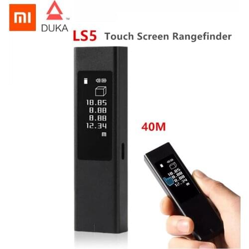 New DUKA LS5 Laser Rangefinder Distance Meter OLED Touch Screen 40M Electronic Digital Ruler Laser Tape Measure Range Finder