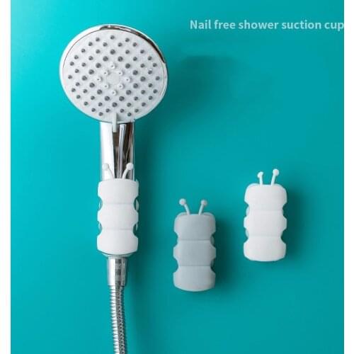 Punch Free Shower Head Holder Wall Mount Silicone Bracket Reusable Stand Strong Vacuum Suction Cup Durable Bathroom Accessories