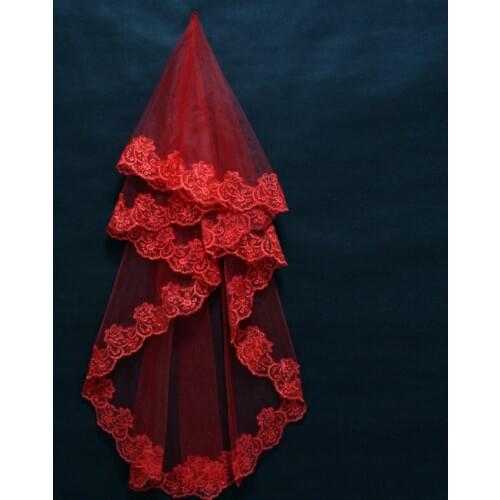 Elegant Lace Edge Short Wedding Veils 2018 One-Layer Appliqued Bridal Veil for Bride Wedding Accessories Veu de Noiva LT010