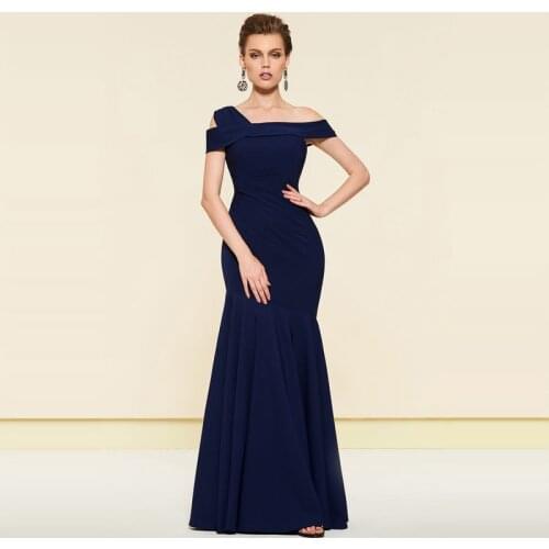 Elegant Mother of The Bride Dress One Shoulder Sleeveless Mermaid Wedding Party Gowns Floor-Length Mother Dresses for Wedding