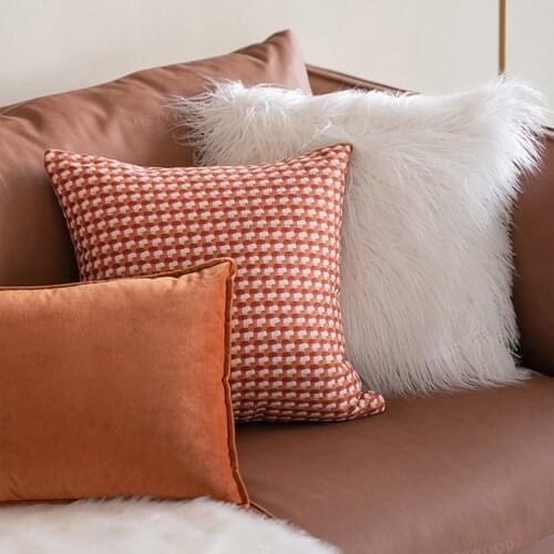 Geometric Cushion Cover Velvet Pillow Cover Boho Aztec Decorative Pillows for Sofa Home Decor Polyester Blend Square Pillowcase