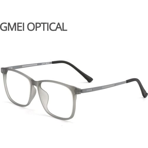 Gmei Optical Ultralight Glasses Frame M9825 With TR90 Plastic Rim Titanium Flexible Legs For Men And Women Spectacles Frames