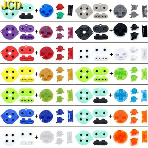 JCD Silicone Rubber Conductive Button & Colorful Plastic D Pads A B Power ON OFF Buttons Keypads for Gameboy Color GBC