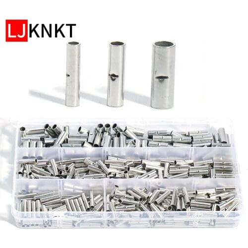 Boxed bulk Electrical Bare Butt Wire Connector Cable Crimp Terminal Copper Tinned Splice Sleeve kit BN1.25 BN2 BN5.5