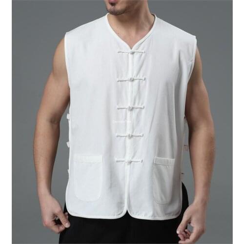2021 tang suit chinese style vest traditional chinese mens kung fu clothing chinese zen tea breathable men vest streetwear