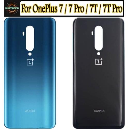 For OnePlus 7T Pro Battery Cover back glass Door Rear Glass Oneplus 7T 7 Battery Cover oneplus 7 pro bacck glass Housing Case