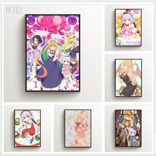 Miss Kobayashis Dragon Maid Anime Posters Wall Poster Canvas Painting Posters and Prints Wall Decor Wall Art Picture Home Decor
