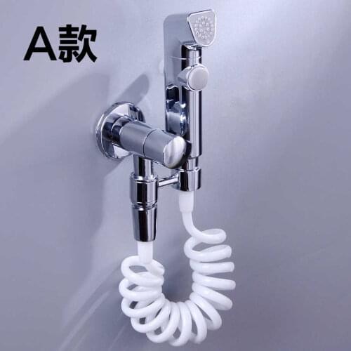 Shower head handheld shower balcony shower bidet washing spray with spring hose washing chrome shower head